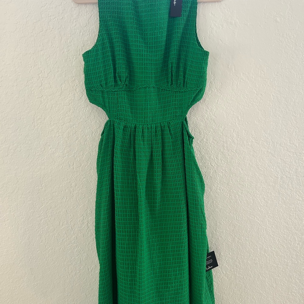 Lulu's Vibrant Green Backless Dress